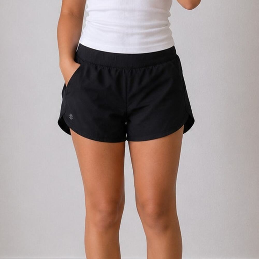Athleta Girl Black Running Shorts Youth XL 14 Athletic Lined Activewear